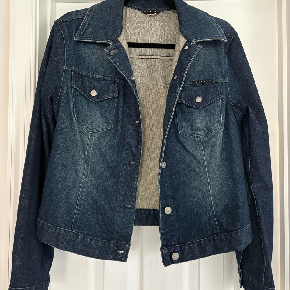 Sisley Dark Blue Denim Jacket - Women’s Jean Jacket